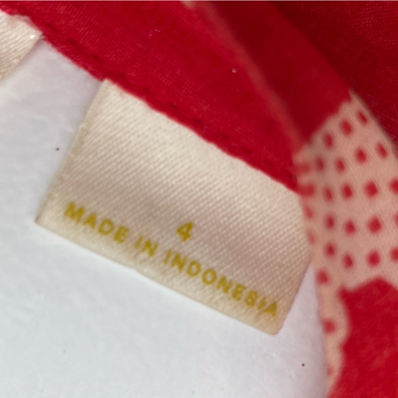 Anthropologie MAEVE red Cheetah cat shirt size 4 - Picture 7 of 8